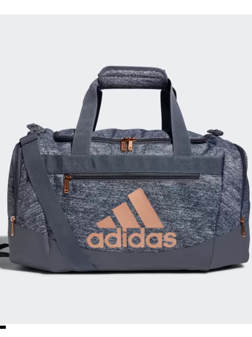 adidas Gray Duffel Bag with Rose Gold Logo